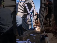 Mata uang AS 3T Kabel hidrolik Pembayaran Stand untuk Kabel Manual Screw Pulling Konstruksi